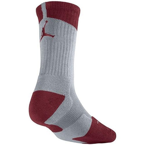 Air Jordan Dri-Fit Crew Socks (Grey/Red) | SportsMNL